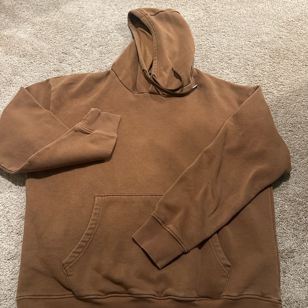 Denim & Flower pullover hoodie brown XL